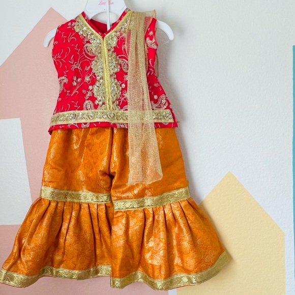 BRAND NEW!! Toddler girls Traditional Gharara dress (size: 2T) - Picture 2 of 5